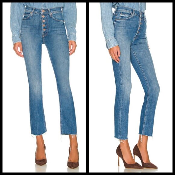 💕MOTHER💕 The Pixie Dazzler Ankle Fray Jeans ~ Beginner's Luck 32 NWOT - Picture 5 of 16